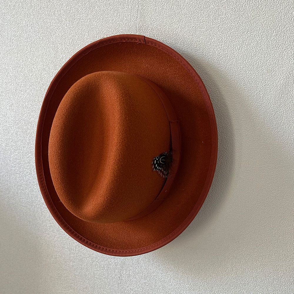 New British Style Wool Felt Fedora Hats for Men Roll Up Brim Homburg Gentleman Church Jazz Hat Party Dress Cap