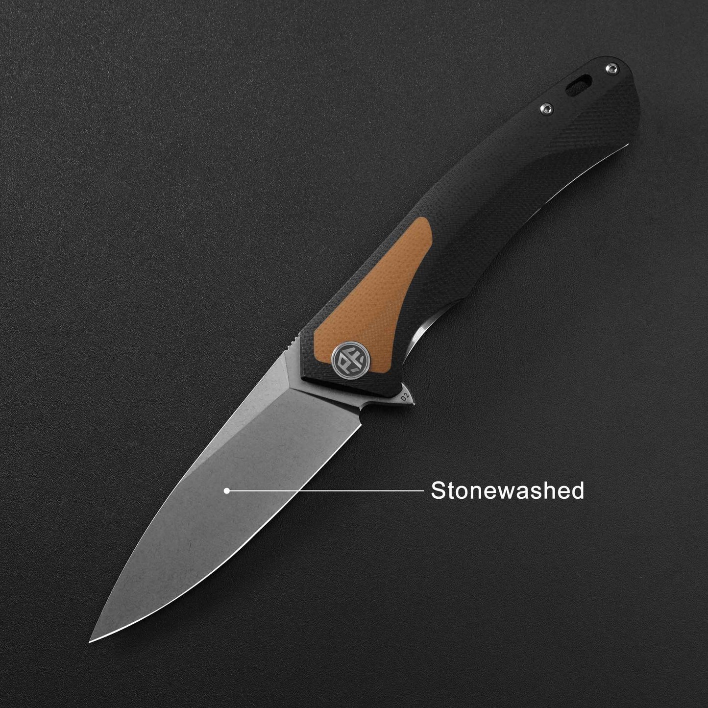 Petrified Fish PF838 Folding Knife Jackknife D2 Steel Outdoor Camping Hunting Hiking EDC Tool Ball Bearing G10 Handle Knives