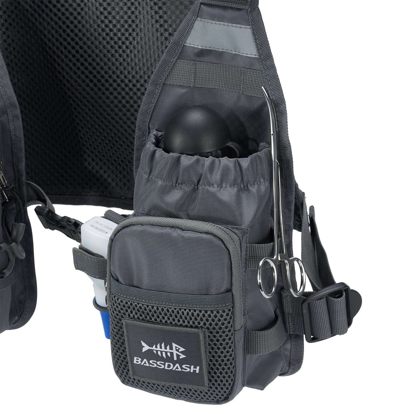 Colete de Pesca com Mosca Ultra Leve Bassdash FV08 para Homens e Mulheres, Colete de Peito Portátil Tamanho Único