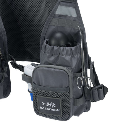 Colete de Pesca com Mosca Ultra Leve Bassdash FV08 para Homens e Mulheres, Colete de Peito Portátil Tamanho Único