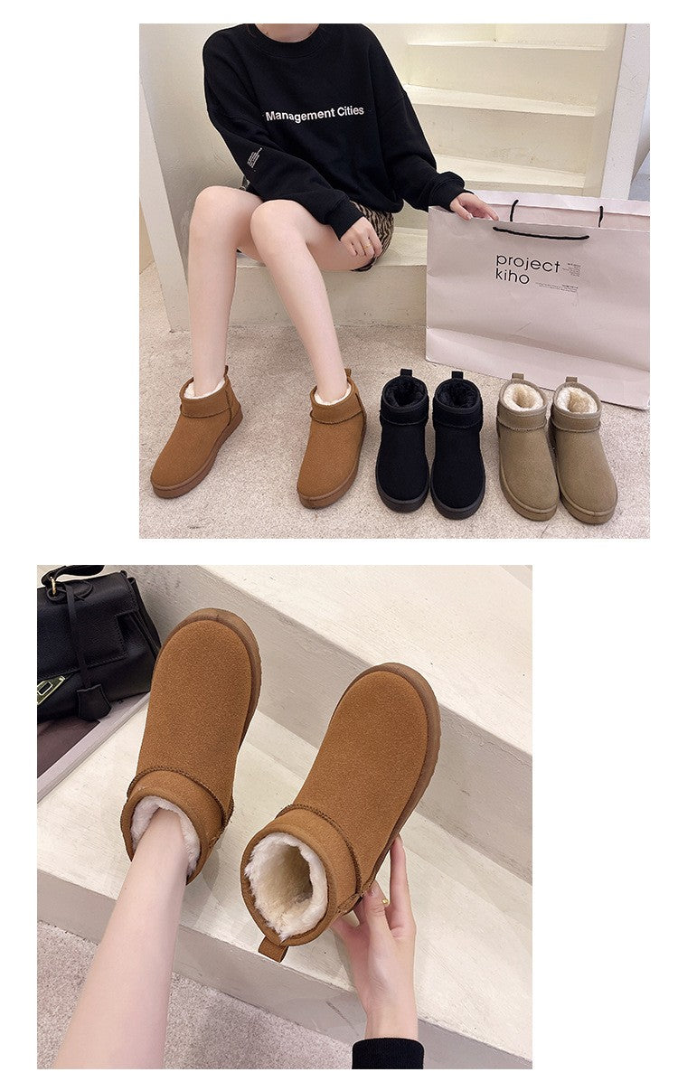 New 2024 Women Winter Ultra Mini Boot Designer Australian Platform Boots for Leather Warm Ankle Fur Booties Luxury Boots