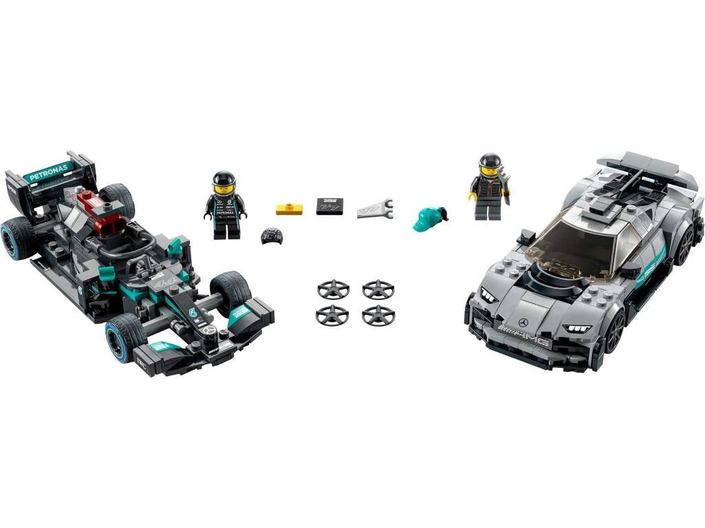 Lego Speed Champions Mercedes-AMG F1 W12 E 76909 Performance e Project One Conjunto de Carros de Brinquedo Kit de Montar Modelo Mercedes Presente Carro de Corrida