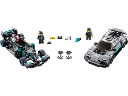 Lego Speed Champions Mercedes-AMG F1 W12 E 76909 Performance e Project One Conjunto de Carros de Brinquedo Kit de Montar Modelo Mercedes Presente Carro de Corrida