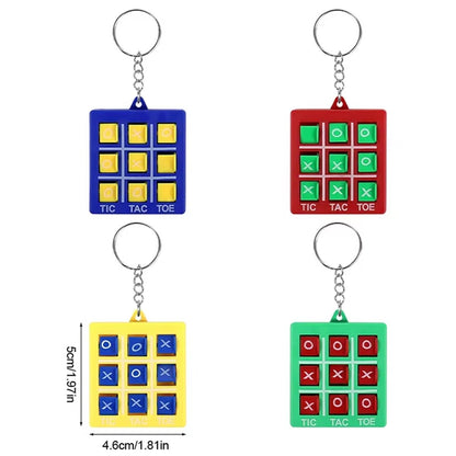 1/8pcs Tic Tac Toe Game Kids Educational Toy with Keychain Birthday Party Gift Goodie Stuffers Bag Pinata Filler Classroom Prize