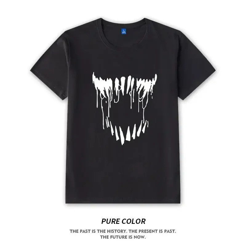 Lovely Superhero T-shirt Men's Venom Print Tshirt Marvel Spiderman Summer Daily Short Sleeved Clothes Y2k Fashion Daily Tees