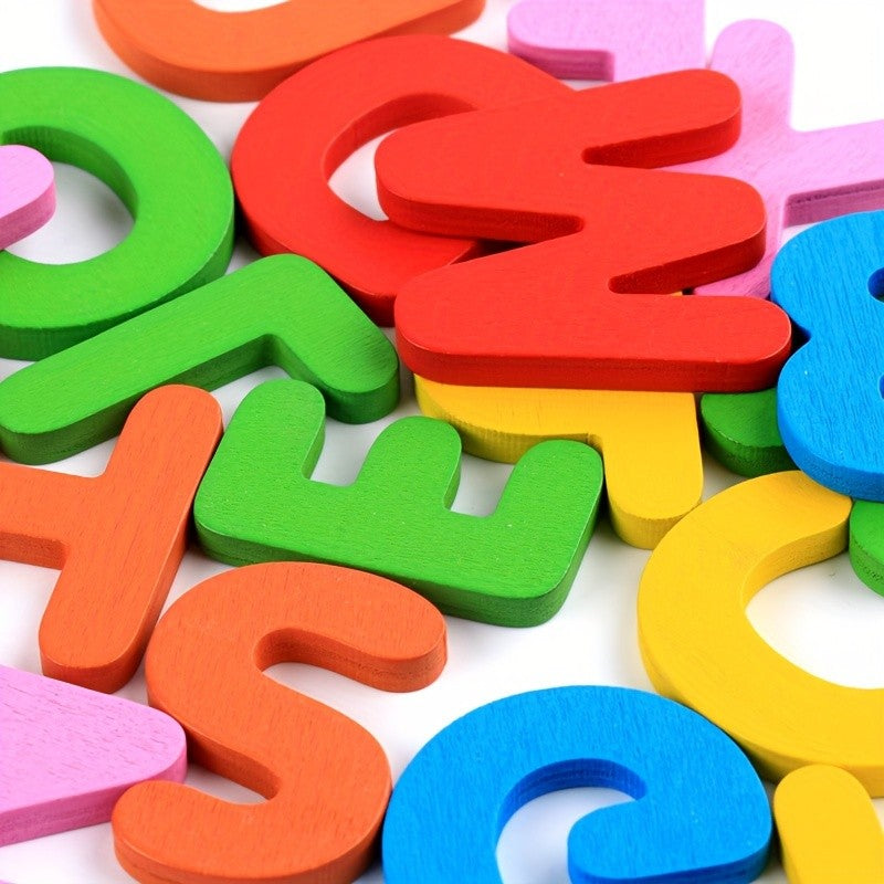 Montessori, Wooden Alphabet Cards, Children's Early Education Fruit Cognitive Cards, Kindergarten Enlightenment Puzzle Block Toy