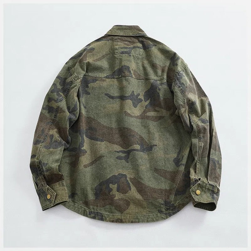 Casual cargo shirt camouflage coat fall new men's coat large pocket function stylish outdoor jacket