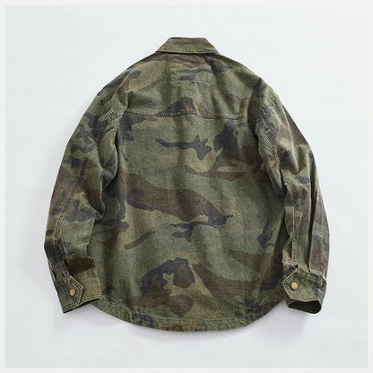 Casual cargo shirt camouflage coat fall new men's coat large pocket function stylish outdoor jacket