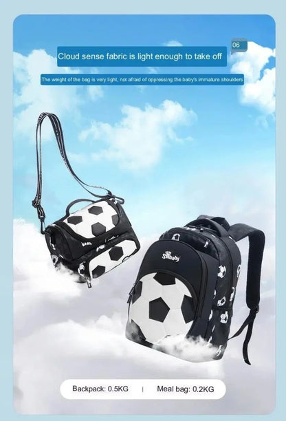 Mochila Infantil Menino Futebol Escolar Anime para Crianças Adolescentes Viagem Mochila Escolar