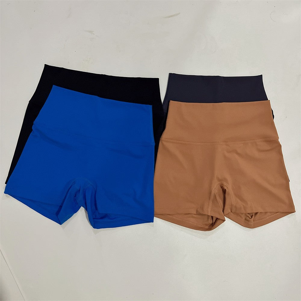 Solid Color High Waist Yoga Ultrashort Leggings Soft Women Gym Athletic Tight Sport Short Compression Comprehensive Training Jog