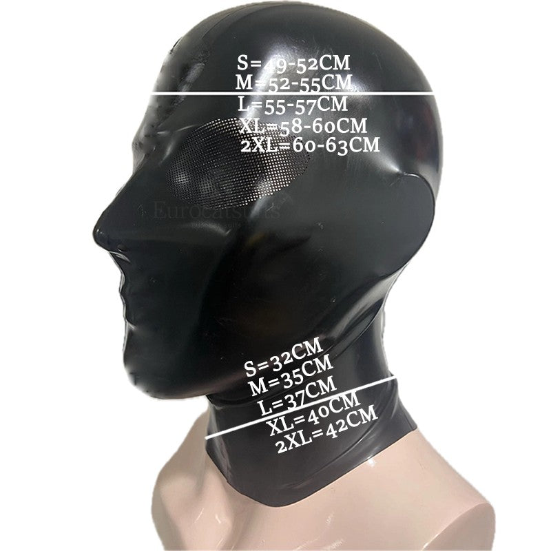Red Microporous Rubber Stretch Hood Costume Head Mask