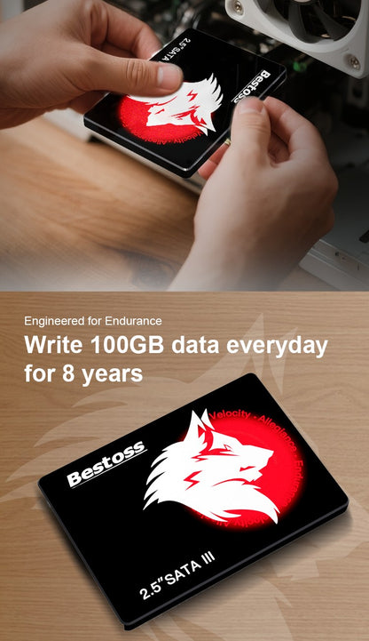 Bestoss SSD 2,5 polegadas SATA 3.0 120GB 128GB 240GB 256GB 288GB 480GB 512GB 1TB Disco Rígido SSD
