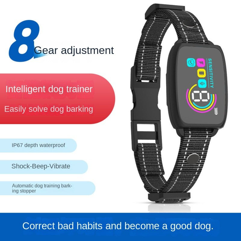 Coleira Inteligente para Cães Antilatido Dispositivo de Parada Automática Treinamento de Cães Elétrico Antirruído Antilatido À Prova D'Água