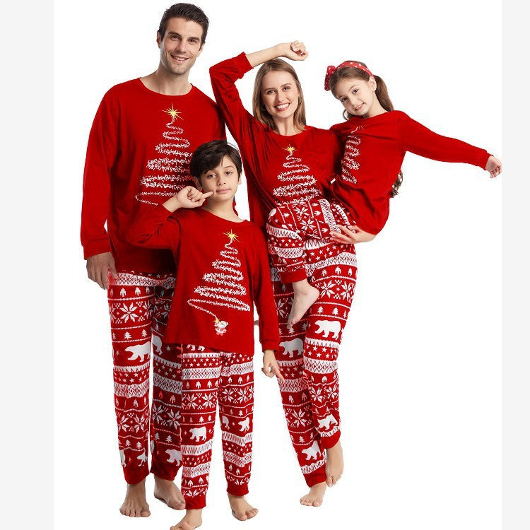New Family Christmas Pajamas Mom Dad Kids Matching Clothing Set Baby Dog Romper Pjs Soft Loose 2 Pieces Suit Homewear Xmas Look