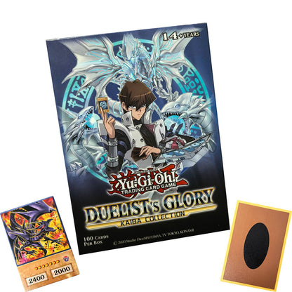 100 unidades Yu-Gi-Oh Anime Style Cards Olhos Azuis Estilo KAIBA Yugioh DUAL MONSTER Clássico Proxy DIY Card Presente Infantil