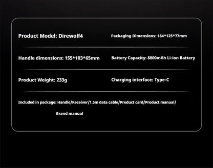 Flydigi Direwolf 4 Gamepad Hall Linear Trigger Force Adjustment Joysticks Wireless Controller for Windows Android IOS Switch1/2