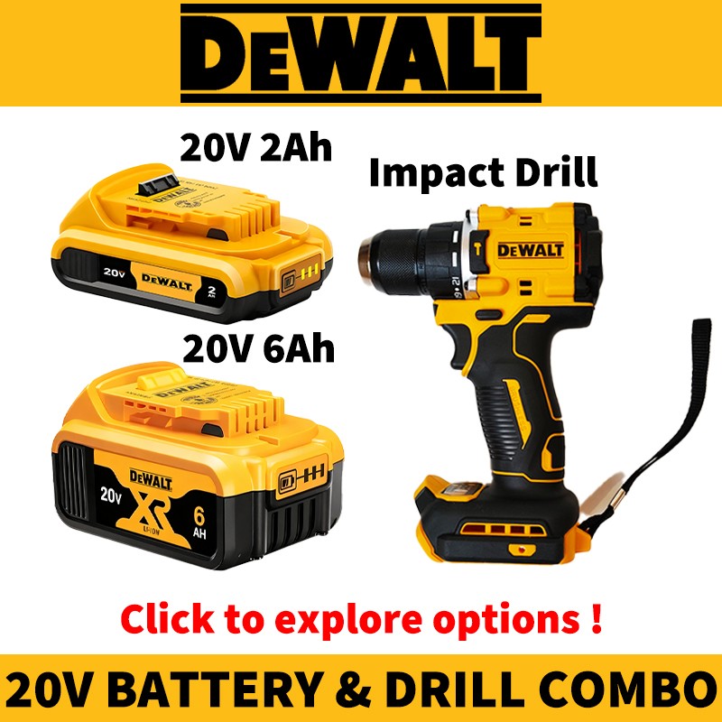 Furadeira de Impacto DeWalt 20V Original DCD805 Brushless Hummer Furadeira Elétrica Compacta Parafusadeira Ferramenta Elétrica Combo com Bateria