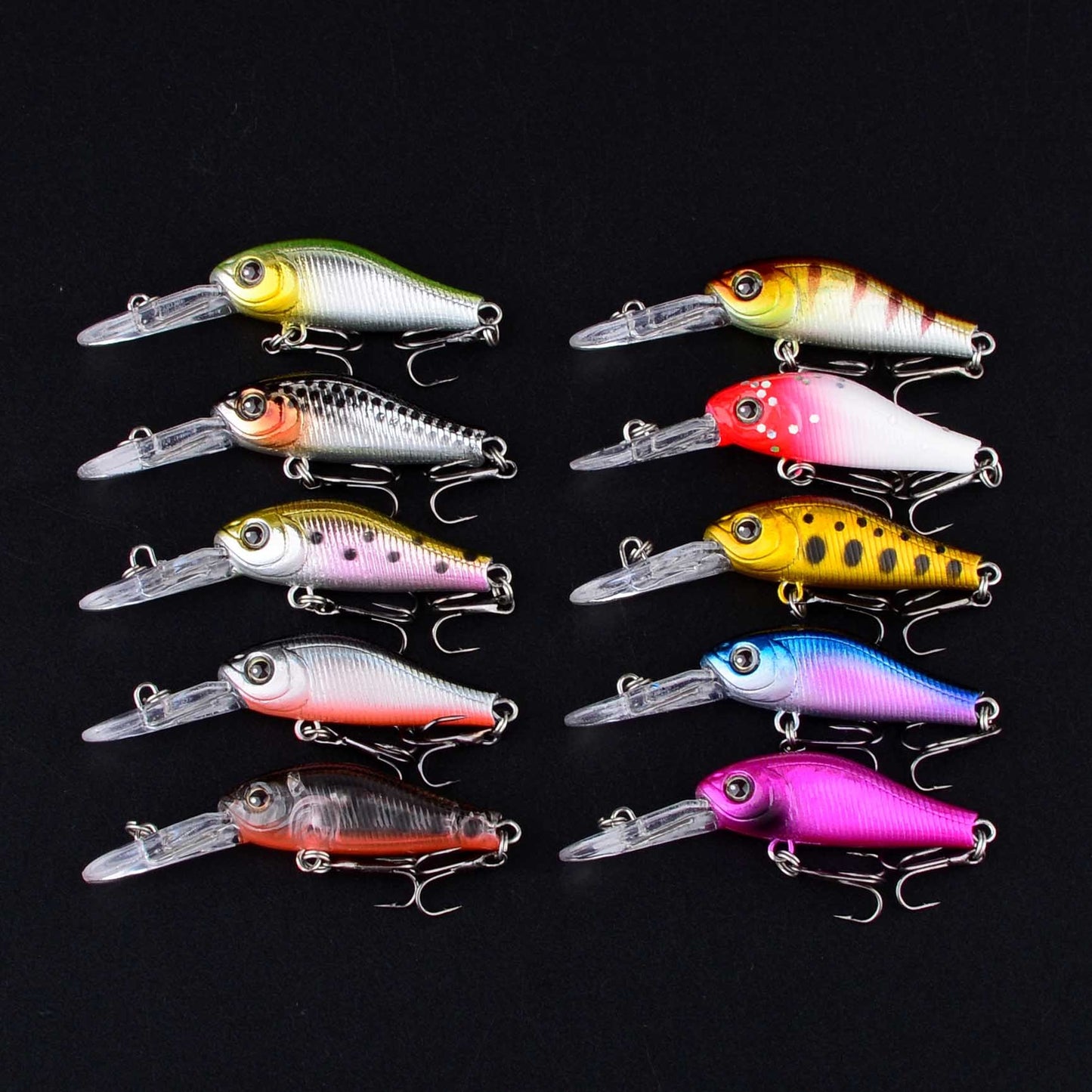 1 Isca Artificial Flutuante Mini Minnow Crank Wobbler Jerkbait Rígida para Pesca de Robalo em Água Doce e Salgada