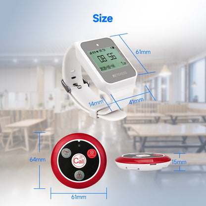 Retekess Wireless Calling System Restaurant Pager TD108 Waterproof Watch Receiver T117 Waiter Call Buttons For Hookah Cafe Bar