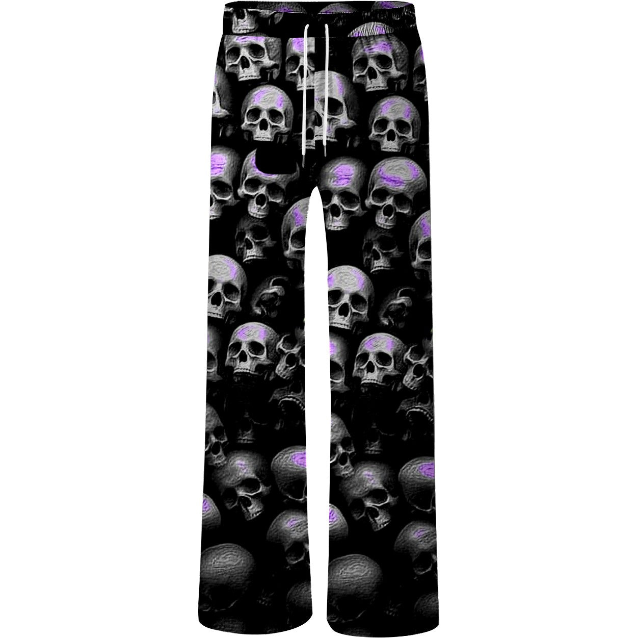Bold Men's Skull 3D Printed Sleeper Pants Ice Silk Air Conditioning Home Skin friendly Sleeper Pants Can Be Wearing Externally