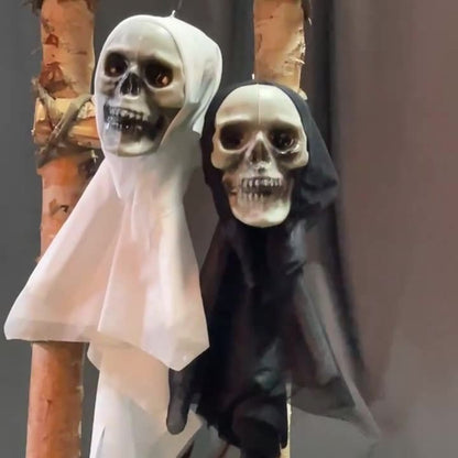 1/2Pcs Halloween Horror Skeleton Ghost Decoration Party Hanging Skull Skeleton Ornament Props Haunted Halloween Outdoor Decor