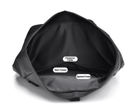 Black Fashion Roll Top Computer Bag Laptop Travel Business Waterproof Large Capacity Backpack Teenager School Bag ?? Mochila