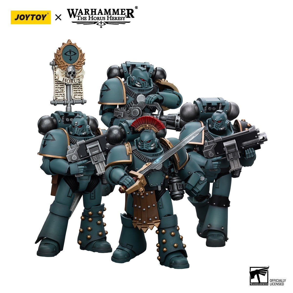 JOYTOY Warhammer 40k 1/18 Bonecos de Ação Anime 12cm Sons of Horus MKIV Esquadrão Tático Coleção Modelos Brinquedos