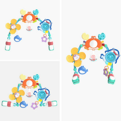 Hanging Bell Baby Stroller Bed Clip Safety Seat Hand Bell Pendant Colorful Multifunctional Soft Toys Stroller Mobile 0-12 Gift