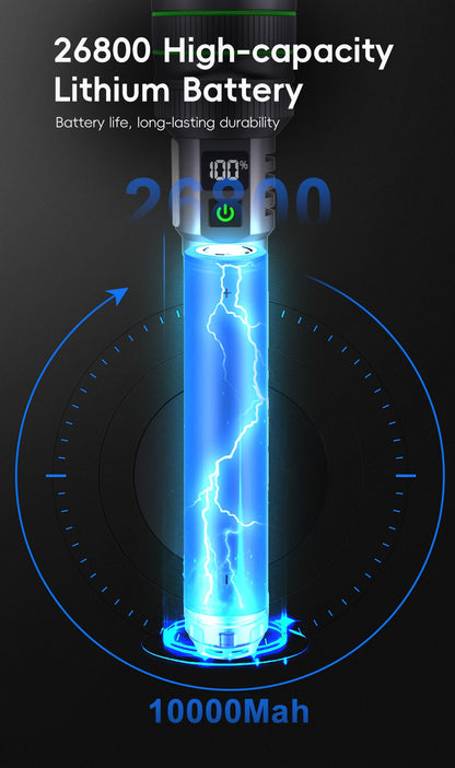 Super Bright Spotlight Long Range LED Flashlight With 26800 Parallel Battery Rechargeable Lamp Tactical Torch Waterproof Lantern