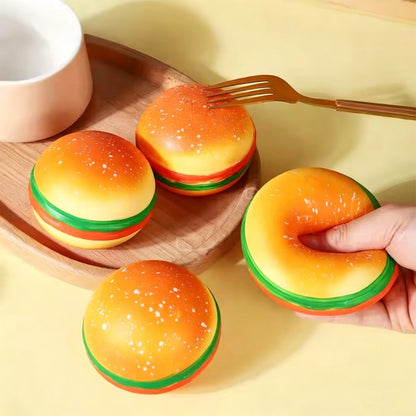 1/2/3Pcs Squishy Hamburger Stress Ball Autism Sensory Toy Stress & Anxiety Relief Toys Pinch Decompression Toy Party Gifts