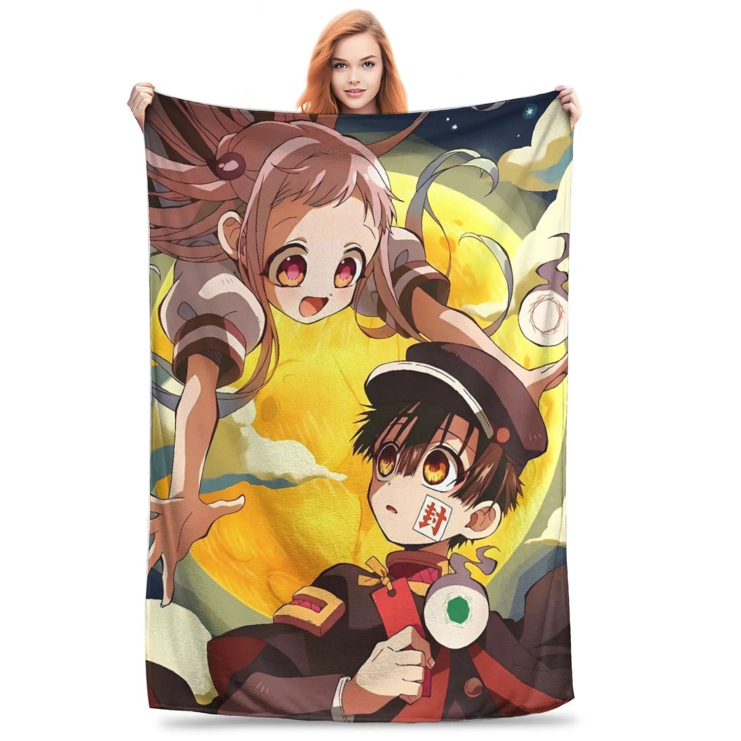 Hanako Kun Japanese Cute Throw Blanket Soft Warm Plush Bedding Home Decor Camping Flannel Bedspread Cover