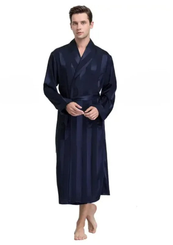 Men Bath Robe Satin Print Gold Kimono Bathrobe Silk Long Dressing Gown Plus Size Sleepwear Geometric Lounge Nightgown XL 4XL 5XL