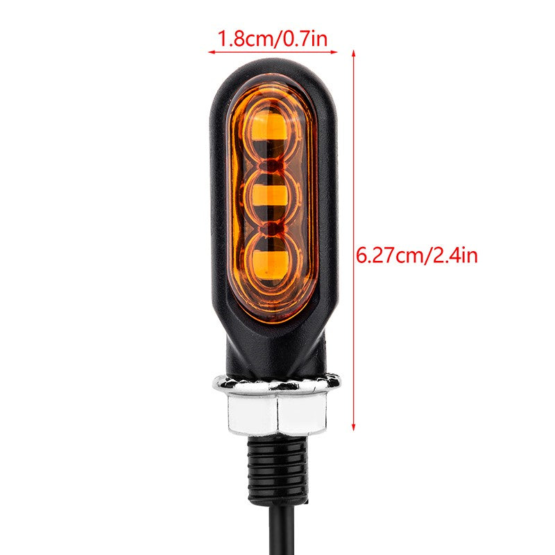 Hot Sale Motorcycle Mini LED Turn Signal Lights Amber Flowing Directional Signal Lamp Intermitentes Moto For Cafe Racer