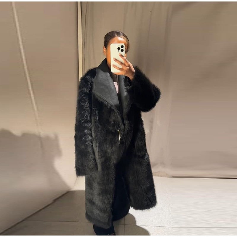 ? Fashion Double Sided Solid Jacket Women Lapel Collar Single Breasted Long Sleeve Coats 2025 Autumn New Lady Utility Outerwear