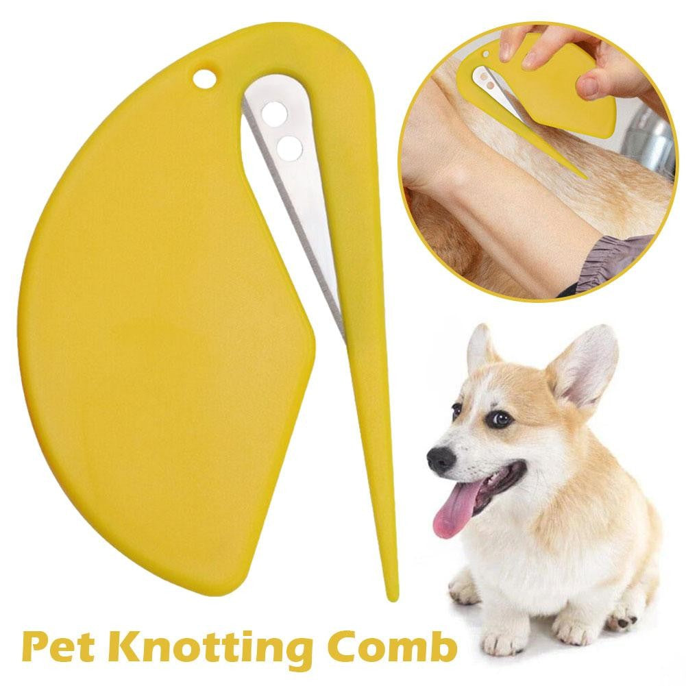 Novo Pente para Cães e Gatos, Pente Desatador de Nós para Animais de Estimação, Pente para Remover Pelos Soltos e Tosar, Escova para Gatos