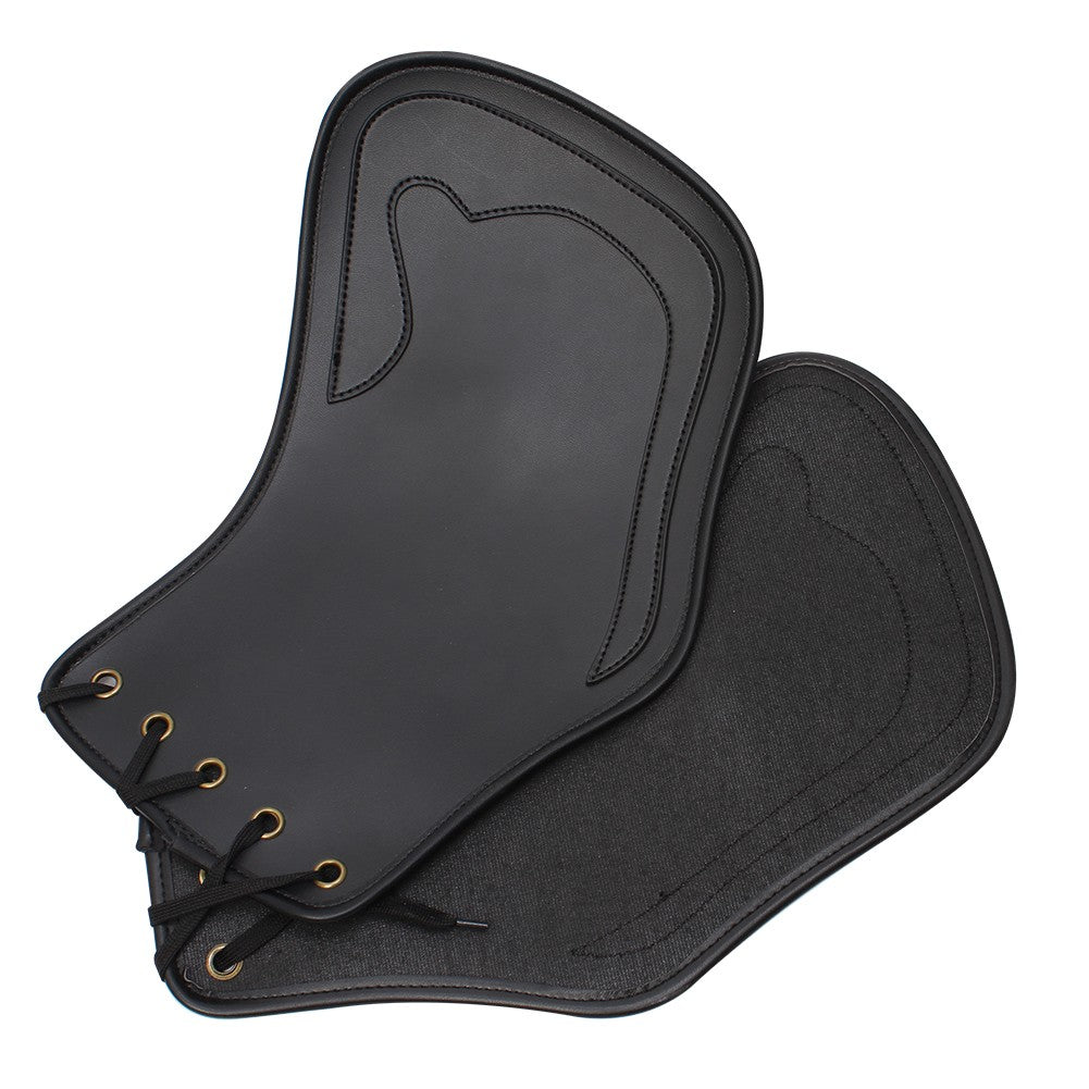 Escudos defletores de calor de couro PU universal para motocicletas Harley Touring Street Road Glide Dyna Fatboy Softail Sportster