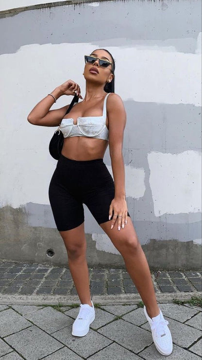 Solid Color Women Tight Pants Breathable Comfortable Versatile Elastic Pants Fashion Cool Summer Shorts Casual Sport Pants