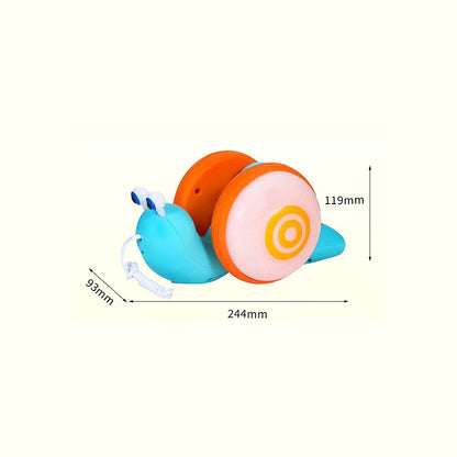 Children's Pull-Along Snail Toy, Baby Learning to Walk and Crawl Toy, Pull String Leash with Lights and Music