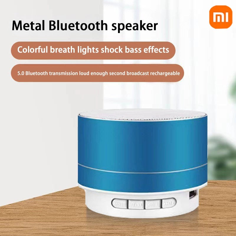 Xiaomi A10 Mini Portable Speaker Bluetooth Wireless Audio Dazzling Crack LED Light Subwoofer Support TF Card USB For PC/Mobile