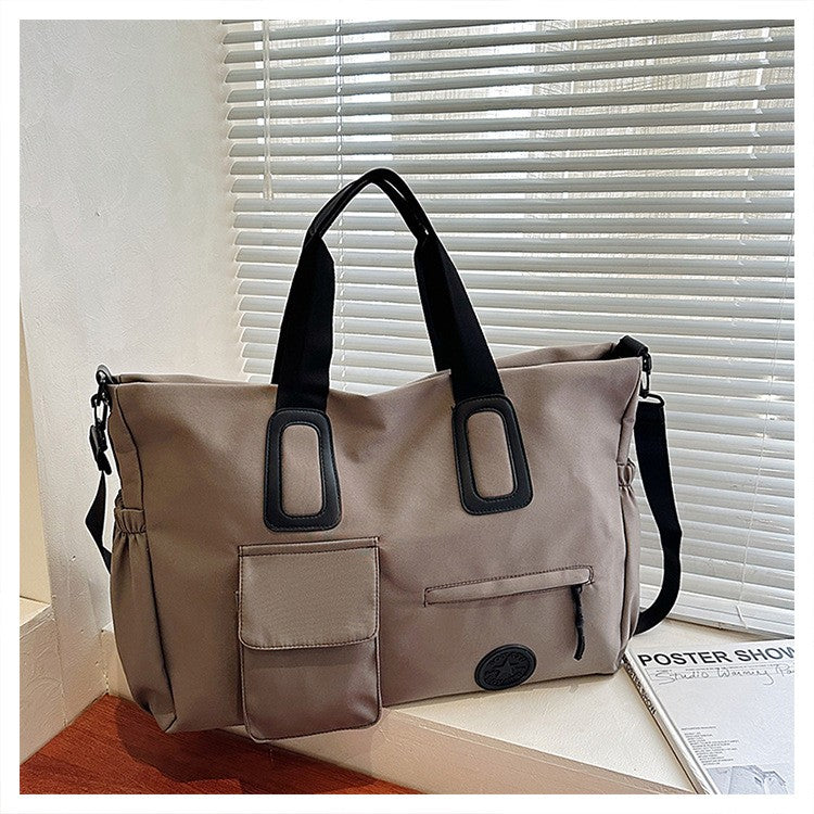 Large Capacity Women's Travel Handbag Multiple Pockets Nylon Travel Sports Shoulder Bag For Women