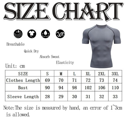 Men Compression Running T-shirt Fitness Tight Long Sleeve Sport Shirts Training Jogging Tops Gym Sportswear Dry Fit Rashgard