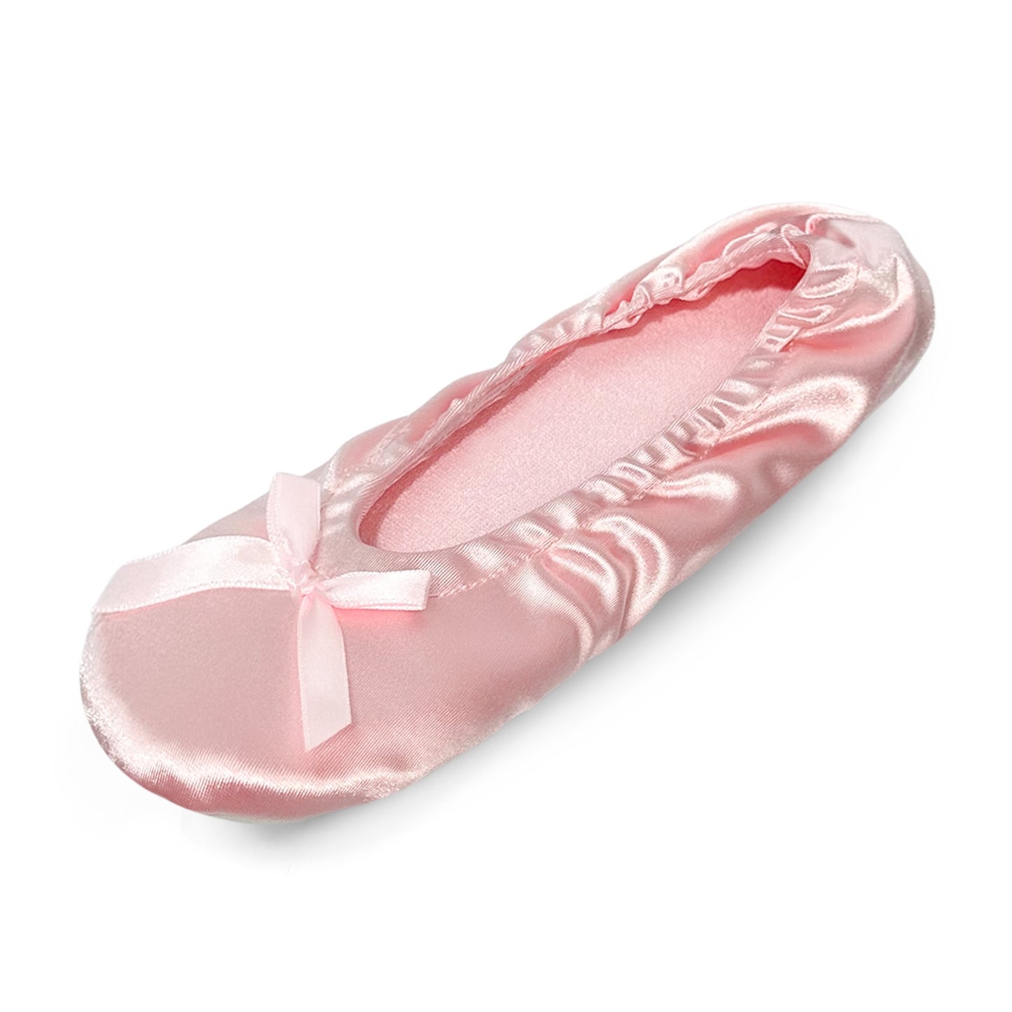 Women's Elegant Ballerina Flats, Lightweight Cozy Indoor Home House Ballet Flats, With Soft Foam Shoe-Insole & Bowknot Decor