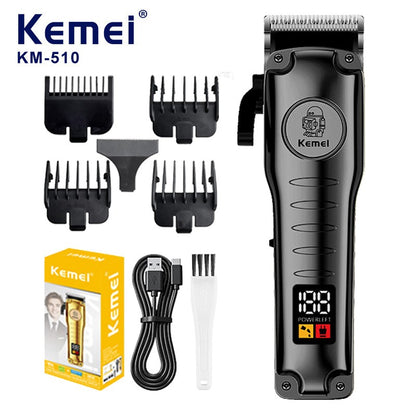 Kemei 510 Portable Travel Electric Hair Clipper Small Rechargeable Cordless Hair Cutting Machine Beard/Hair Trimmer Carving Too