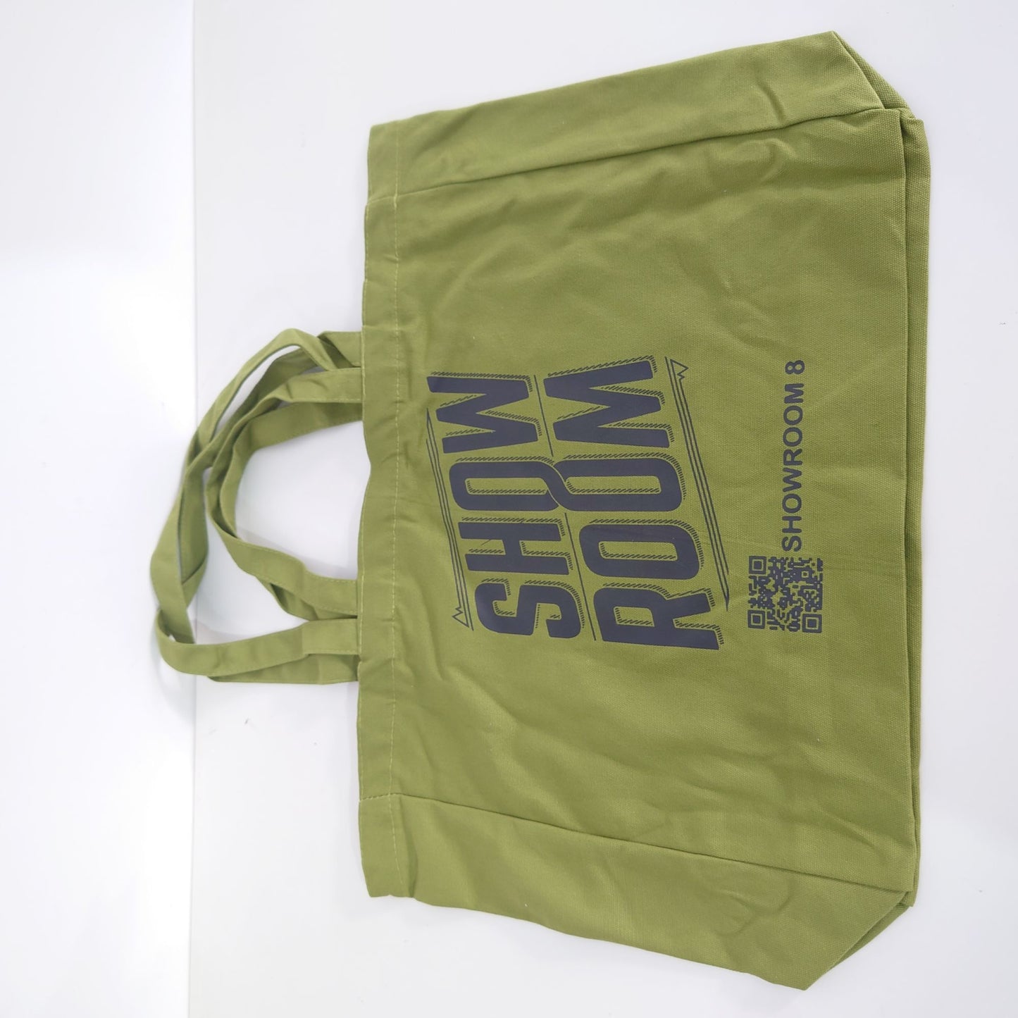 Wholesale 100pcs/Lot Custom Logo Printed Natural Cotton Canvas Shopping Take Out Bags with Double Handles for Trade Show School