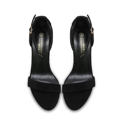 2025 New Product Women's Sandals Fashion Versatile Suede Comfy High Heels Sandals Shoes Ladies Waterproof Platform Street Pumps