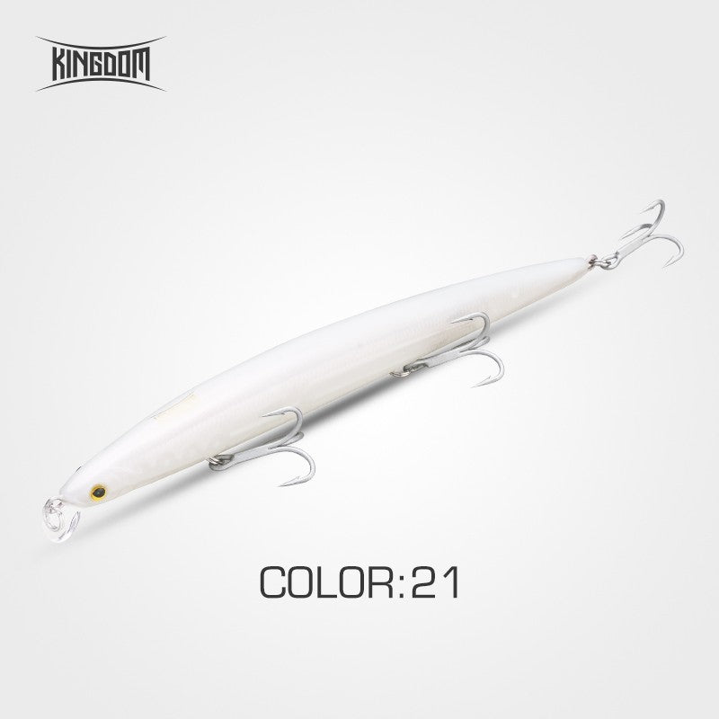 Kingdom Long Casting Fishing Lure 14.5g 19g 29g Floating Slow Sinking Minnow Wobbler Artificial Hard Bait Jerkbaits Seabass Pike