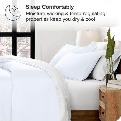 3pcs Lyocell Bamboo Fiber Duvet Cover Set,Luxury Solid Summer Silky Cooling Bedding Set(no Sheet),Single Quilt Cover+Pillowcases