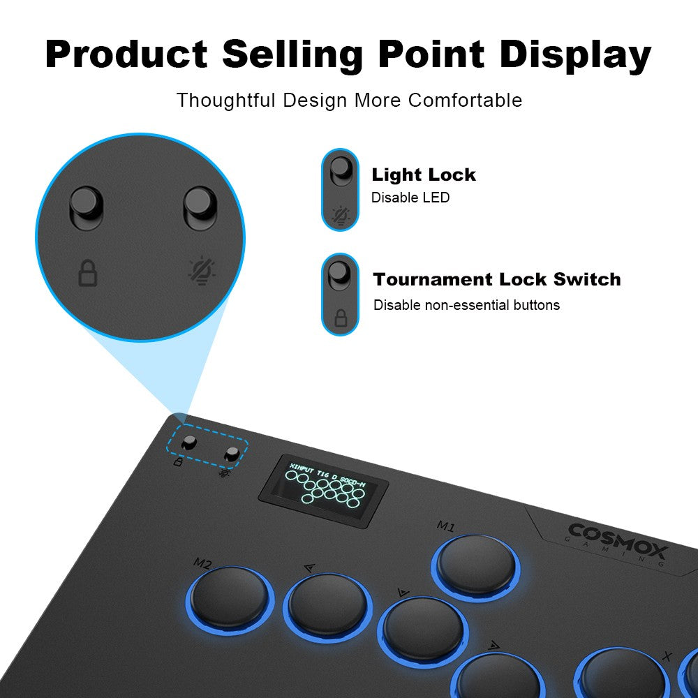 Haute42-COSMOX M Ultra Mgen 2 Controle Leverless Para Ps4 Ps5 Steam Switch PC Hitbox Joystick Arcade Teclado de Jogo de Luta