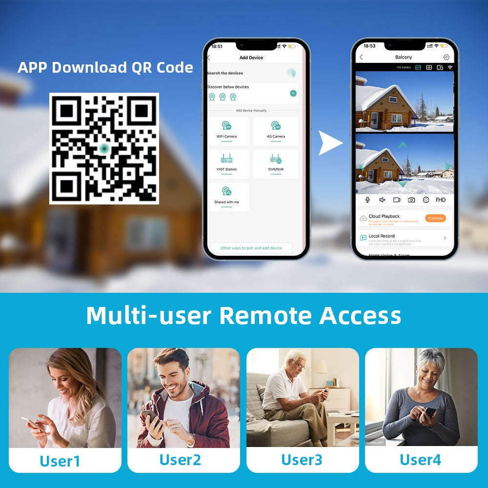 8MP 4K iCSee WiFi Camera PTZ Dual Screens Auto Tracking Night Vision CCTV Surveillance Camera Outdoor 6MP Security IP Camera