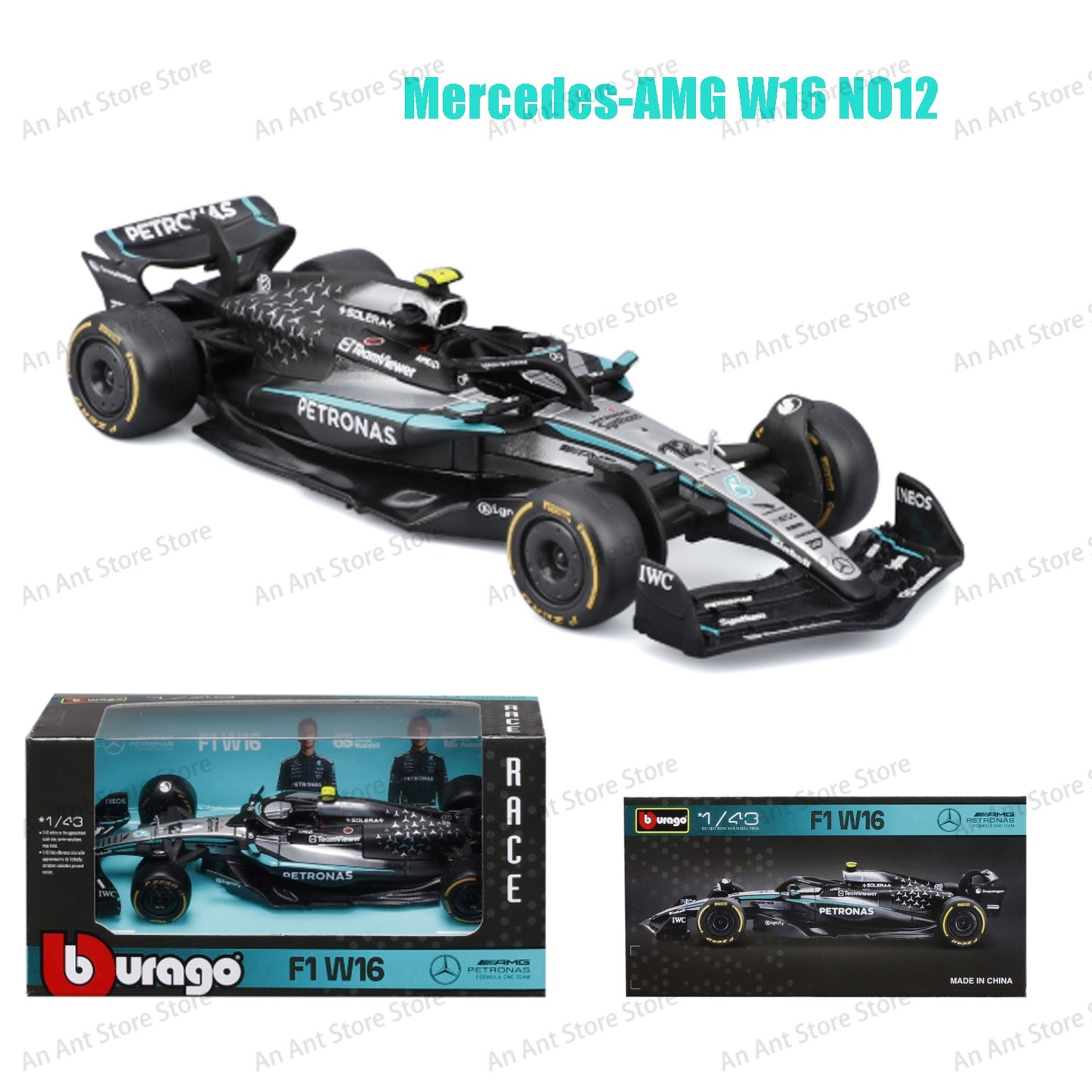 Bburago 1:43 2024 F1 Mclaren Mcl38 Grande Prêmio de Mônaco F1 Miniatura de Liga Fundida #4 #81 Lando Norris ? Presente de Brinquedo de Carro de F1